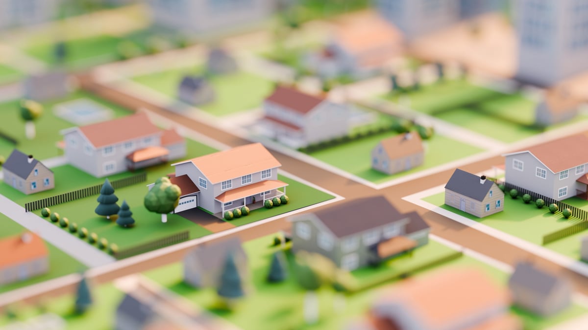 A well-maintained suburban home
